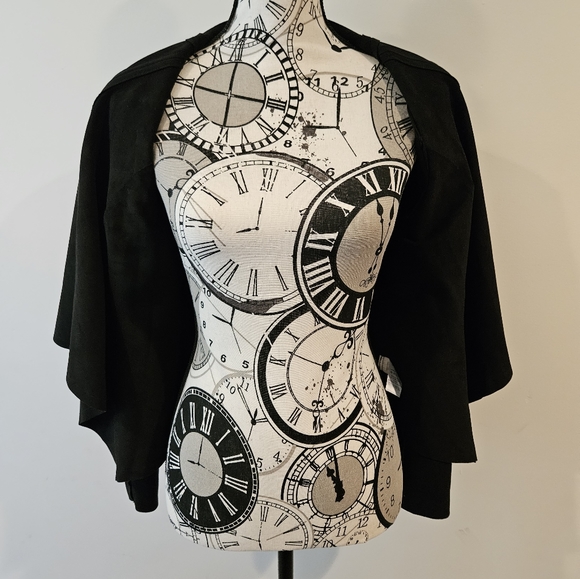 NWOT Naked Zebra faux suede drape open front jacket small - Picture 8 of 12